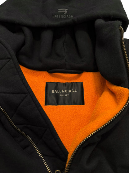 Heavy Cotton Fleece Hooded Bomber