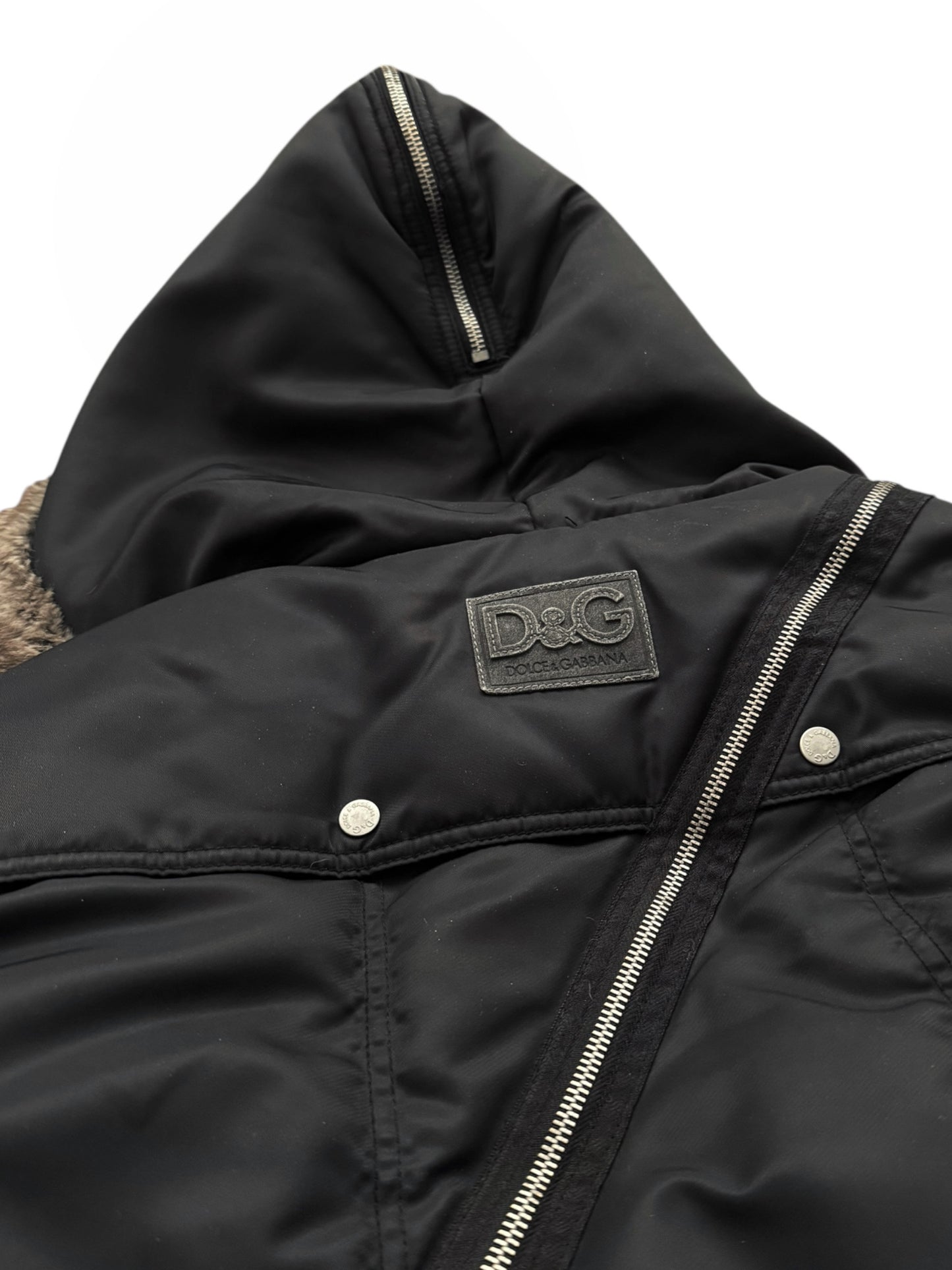 2003 Spiral Zip Fur Trim Cargo Parka