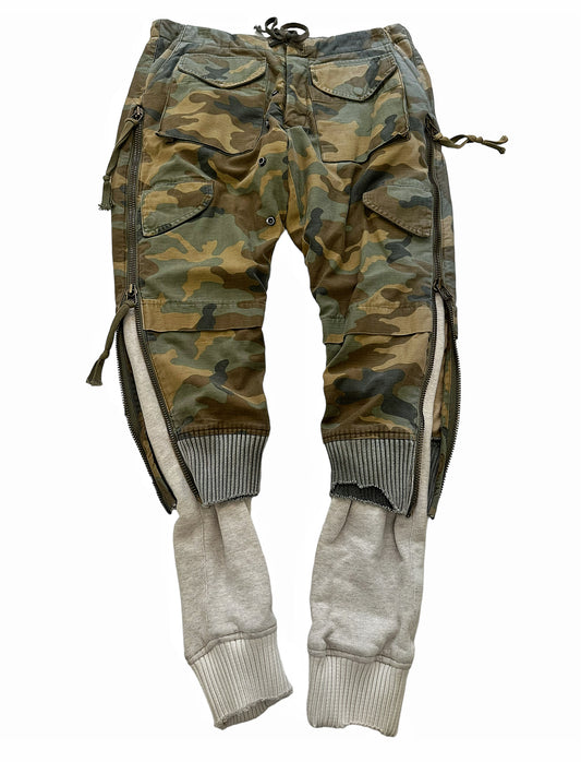 Sample Vintage Camo Heavy Jungnle Layered Cargo