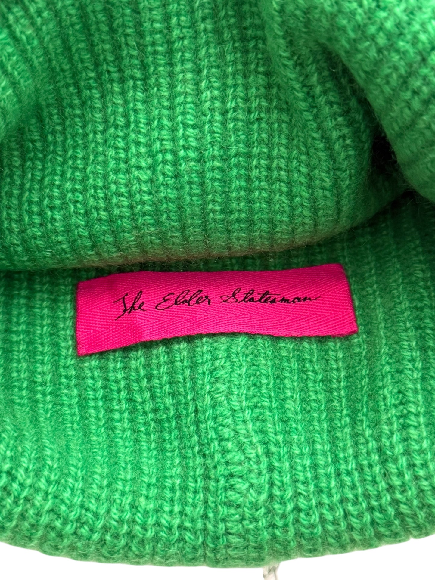 100% Heavy Cashmere Beanie (Gecko Green)