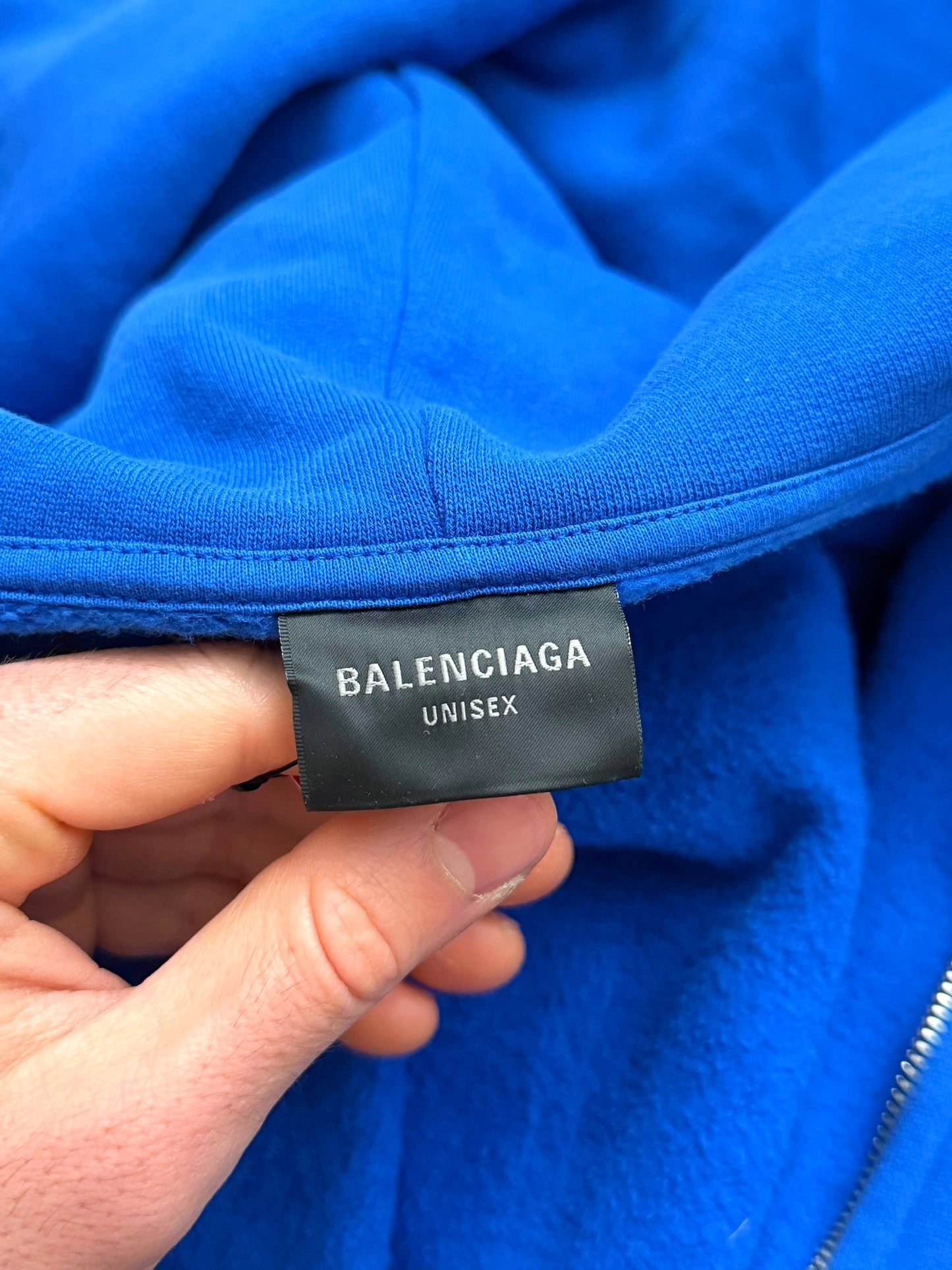 Soccer Crest Football Logo Hoodie Blue