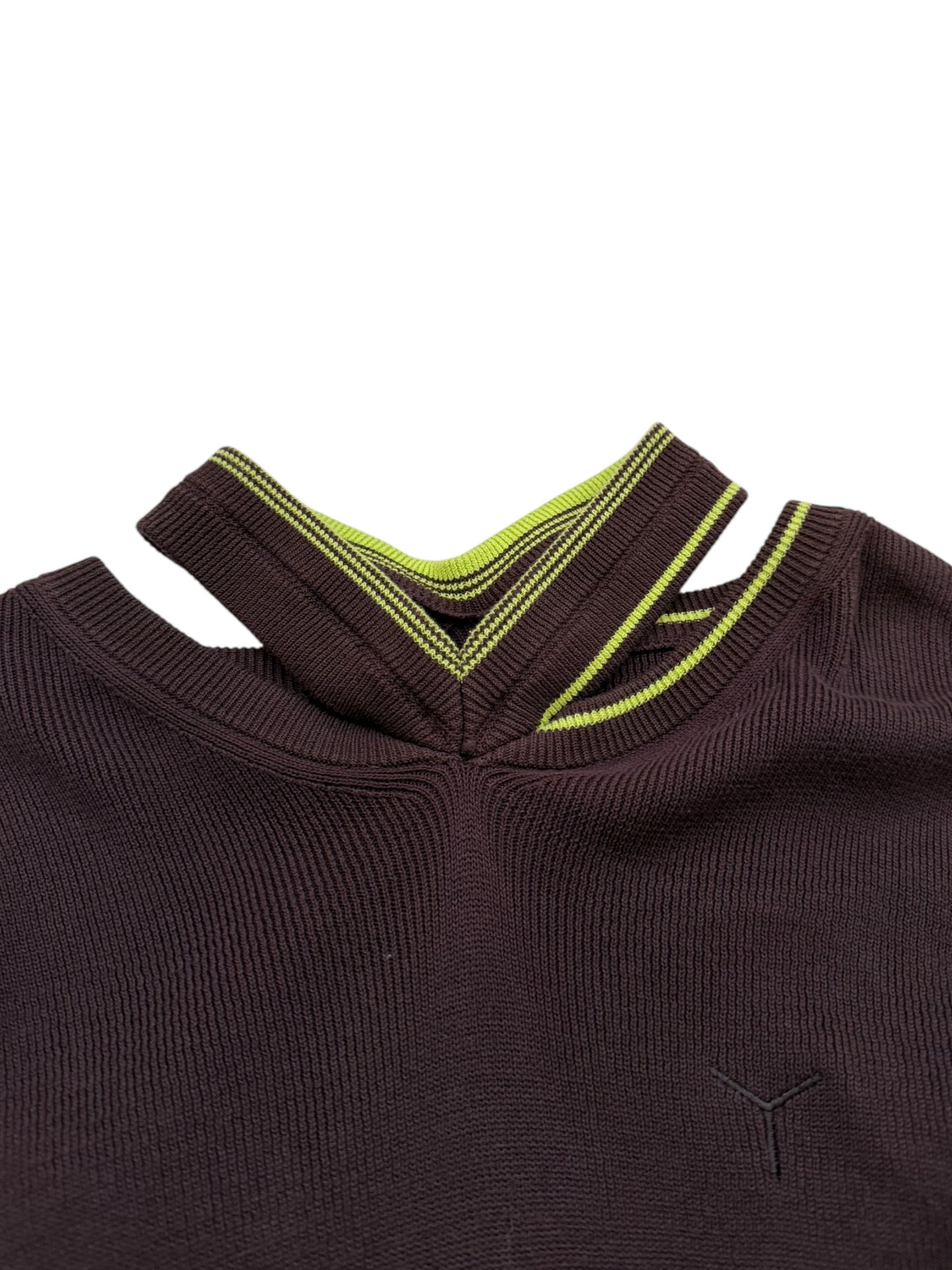 Triple Neck Burgundy Sweater