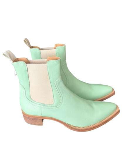 Mint Leather Cowboy Chelsea Boot