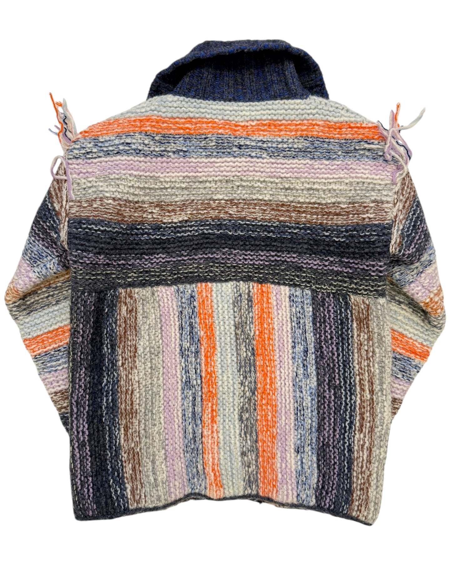 Toggle Mouline Yarn Wool Stripe Cardigan