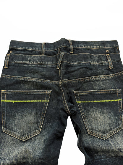 Double Waist Dark Indigo Denim