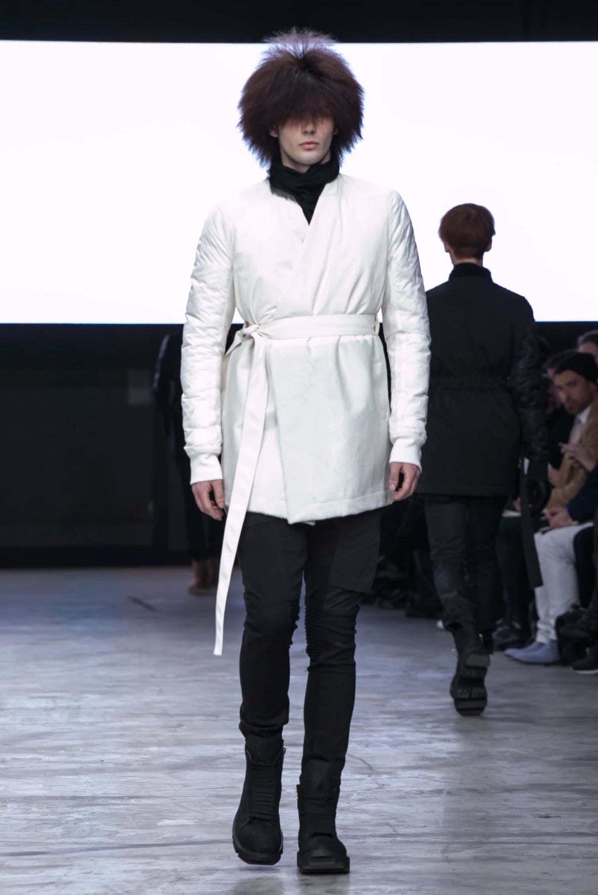 FW13 Plinth Runway Vein Leather Megatooth Combat Boot