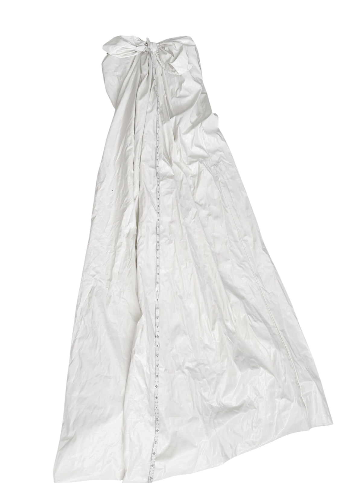 Trash Bag White Laminated Dress