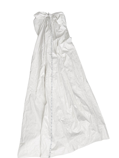 Trash Bag White Laminated Dress