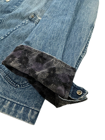 Button Adorned Chore Denim Jacket