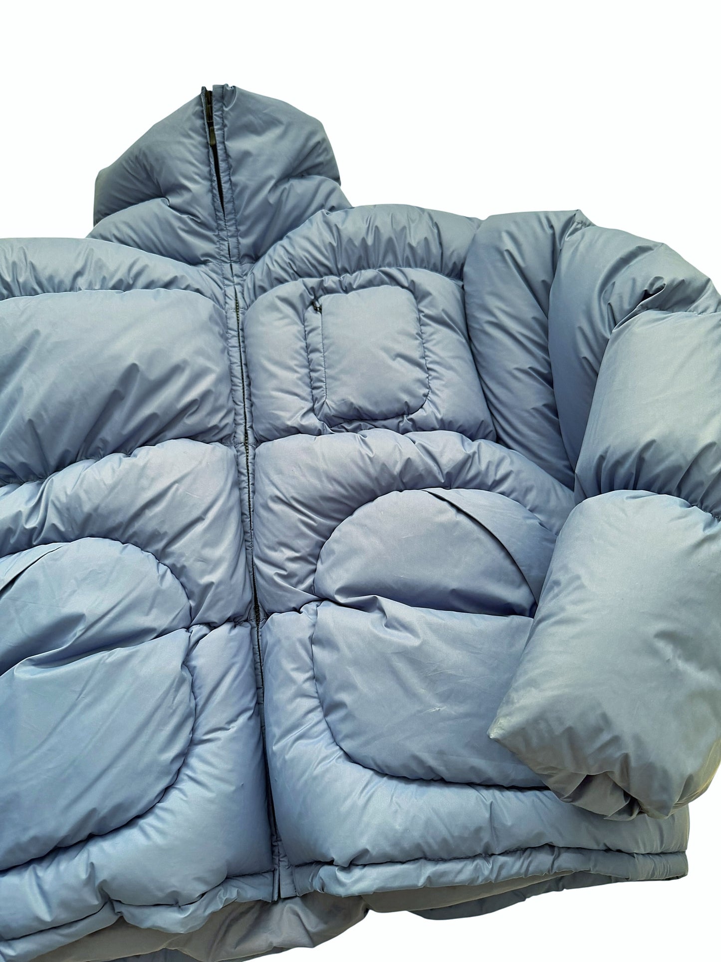 Quilted Volume Puffer Blue