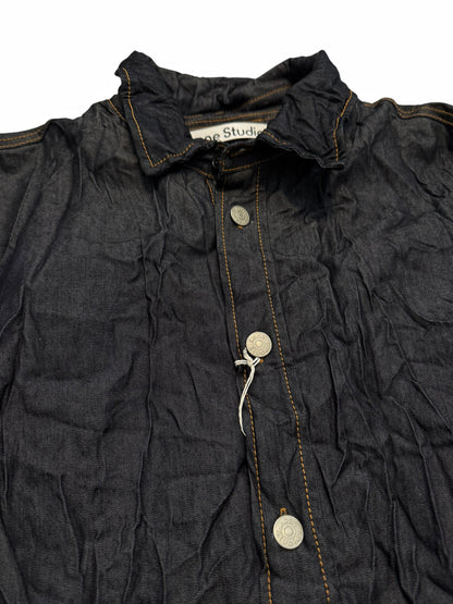 Wrinkle Crinkle Denim Padded Shirt