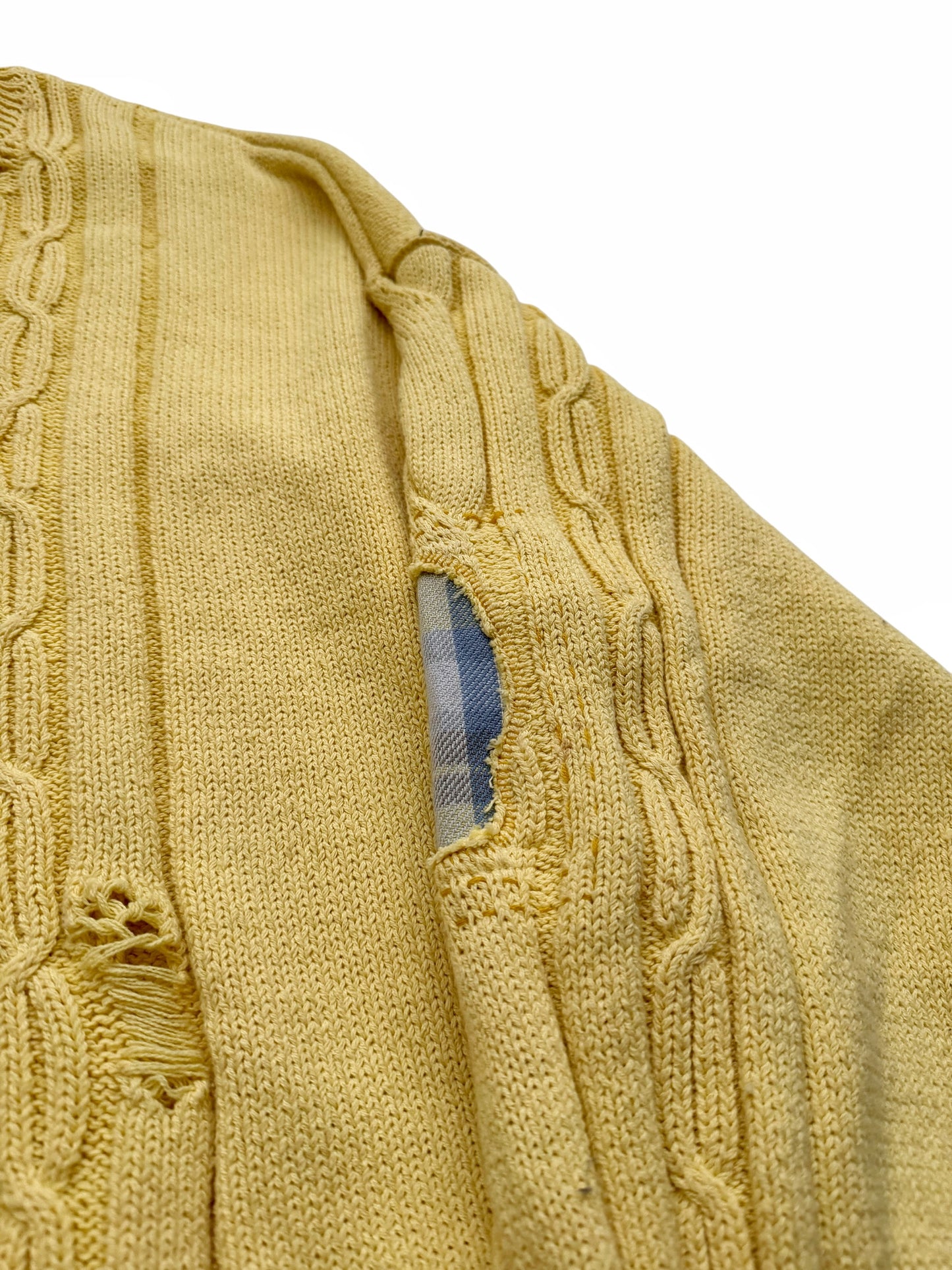 Distressed Cable Knit