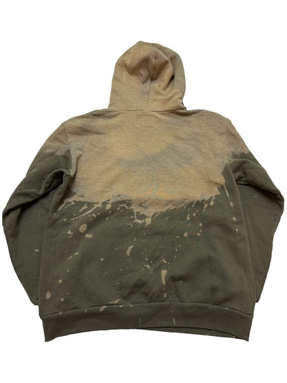 Green Bleach Dye Hoodie