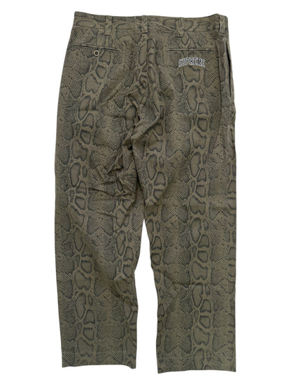 Snake Print Work Pants