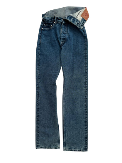 Asymmetric Flap Waist Denim Jeans