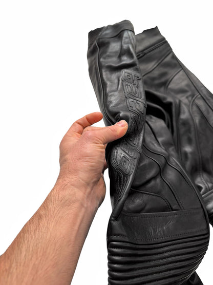 2024 Raw Waist Biker Moto Leather Pants