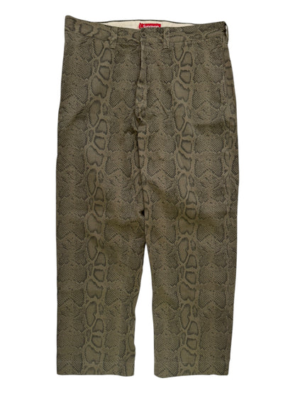 Snake Print Work Pants