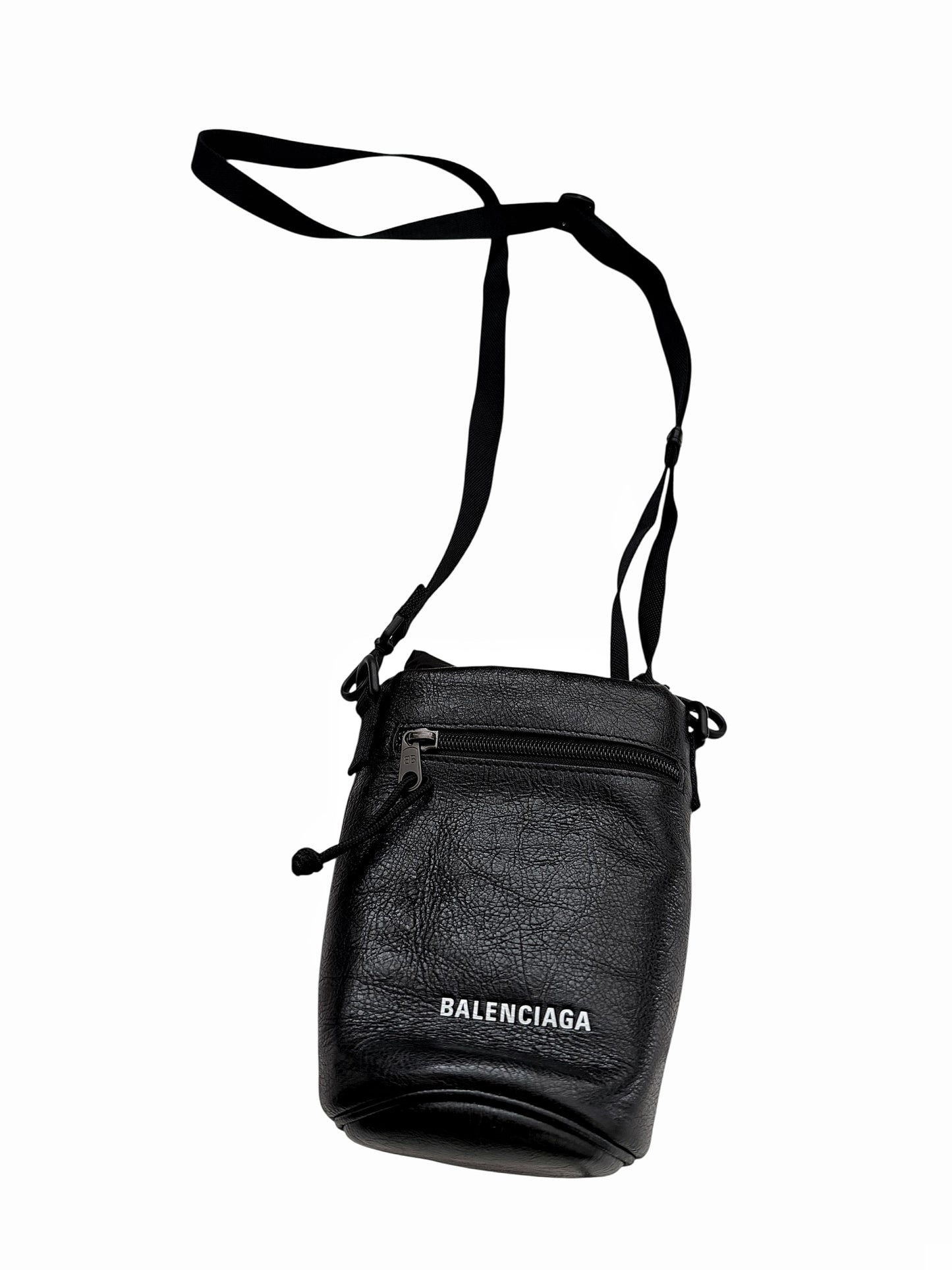 Bottle Holder Leather Cylinder Bag