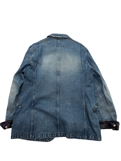 Button Adorned Chore Denim Jacket