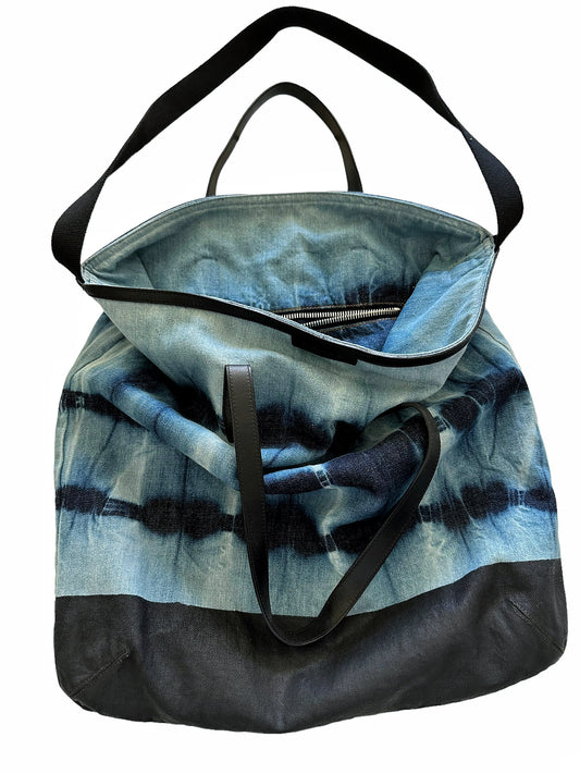 FW14 Tiedye Denim Large Tote