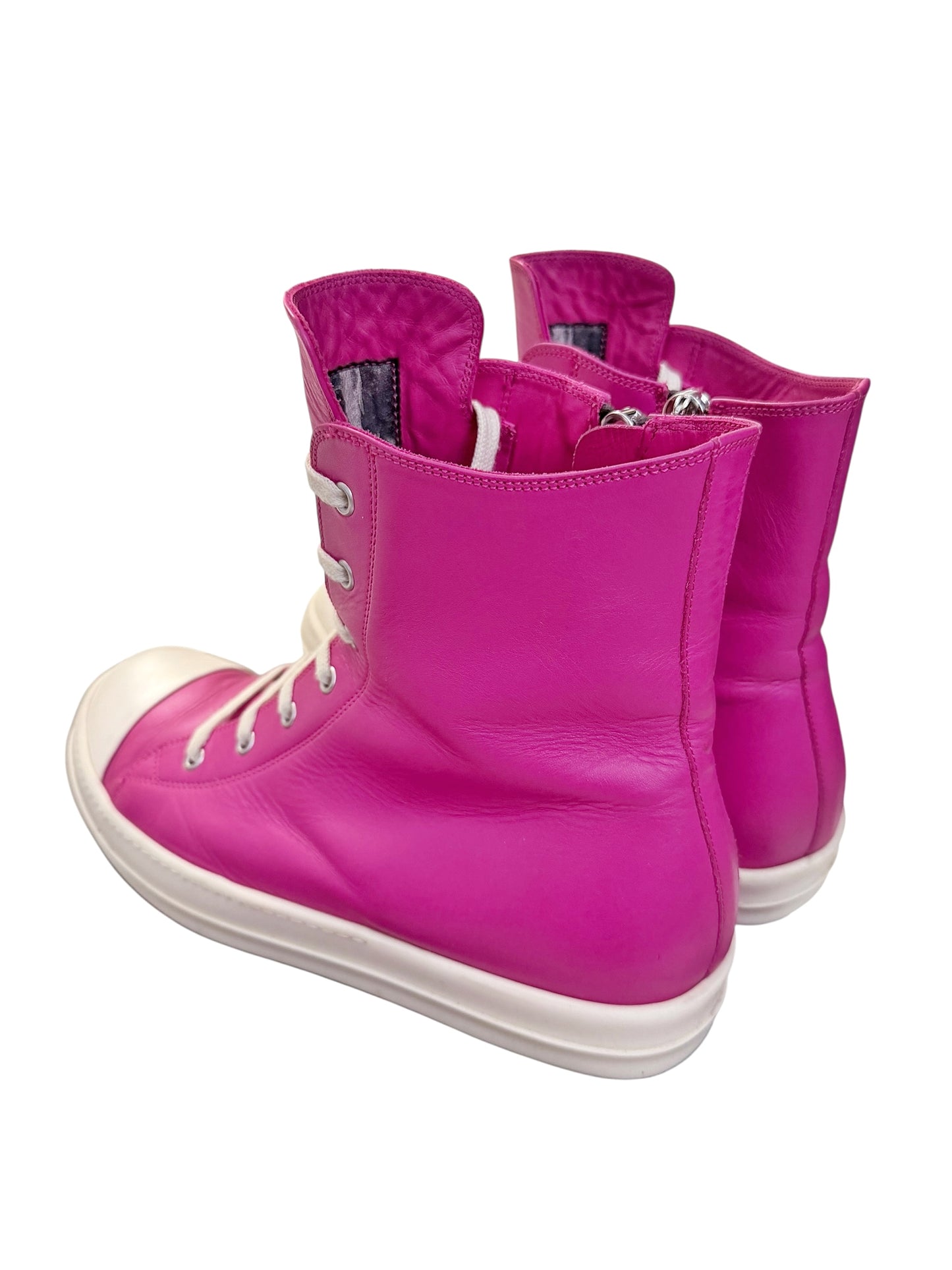 Edfu Hot Pink Leather High Ramones
