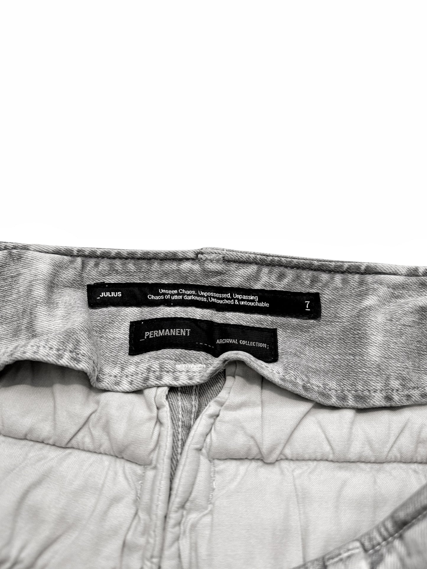 White Degrade Wash Gasmask Cargos