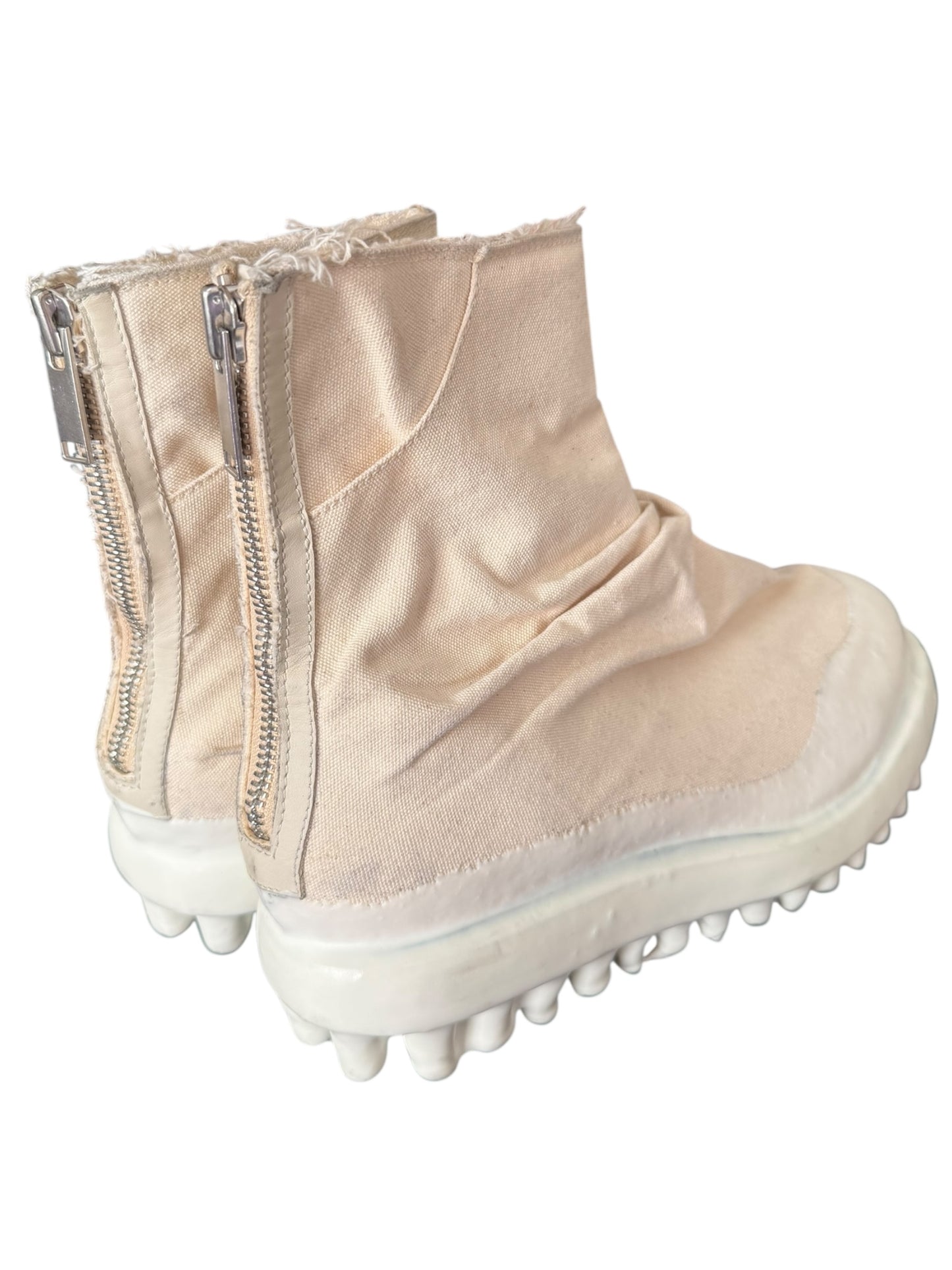 Distressed Canvas Drip Marathon Miner Boot
