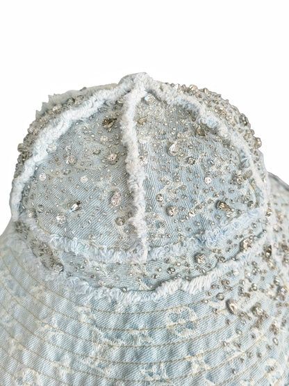 1/1 Crystal Rain Monogram Denim