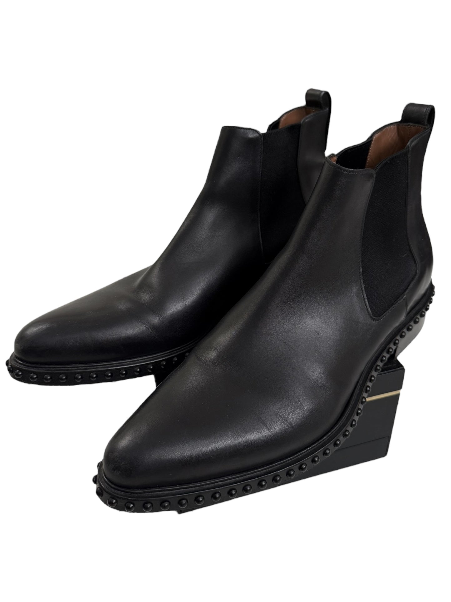 Studded Chelsea Boot Black Leather