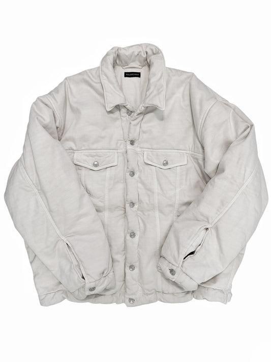 2023 Puffer White Denim Jean Jacket