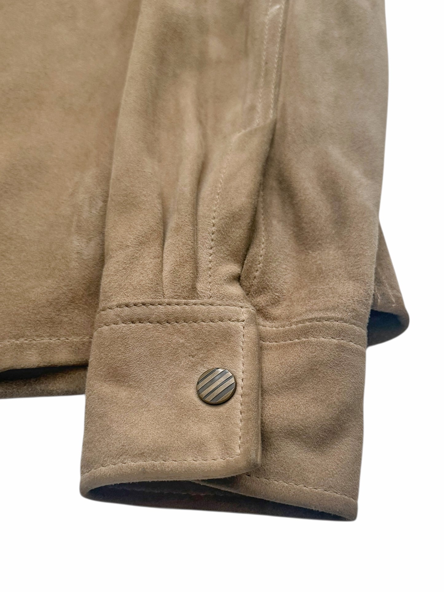 Goatskin Leather Shirt Jacket