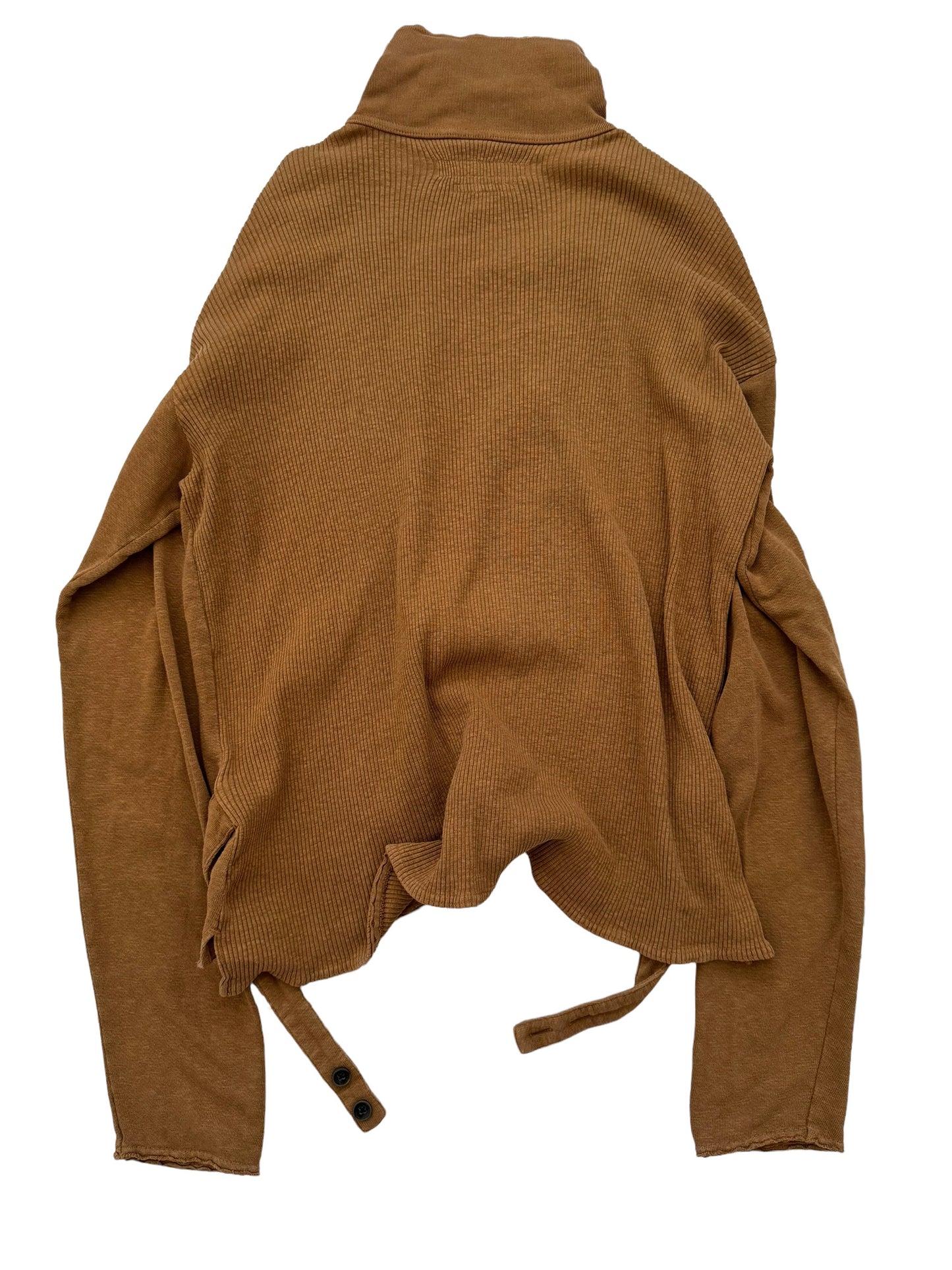 Frayed Earthtone Turtleneck