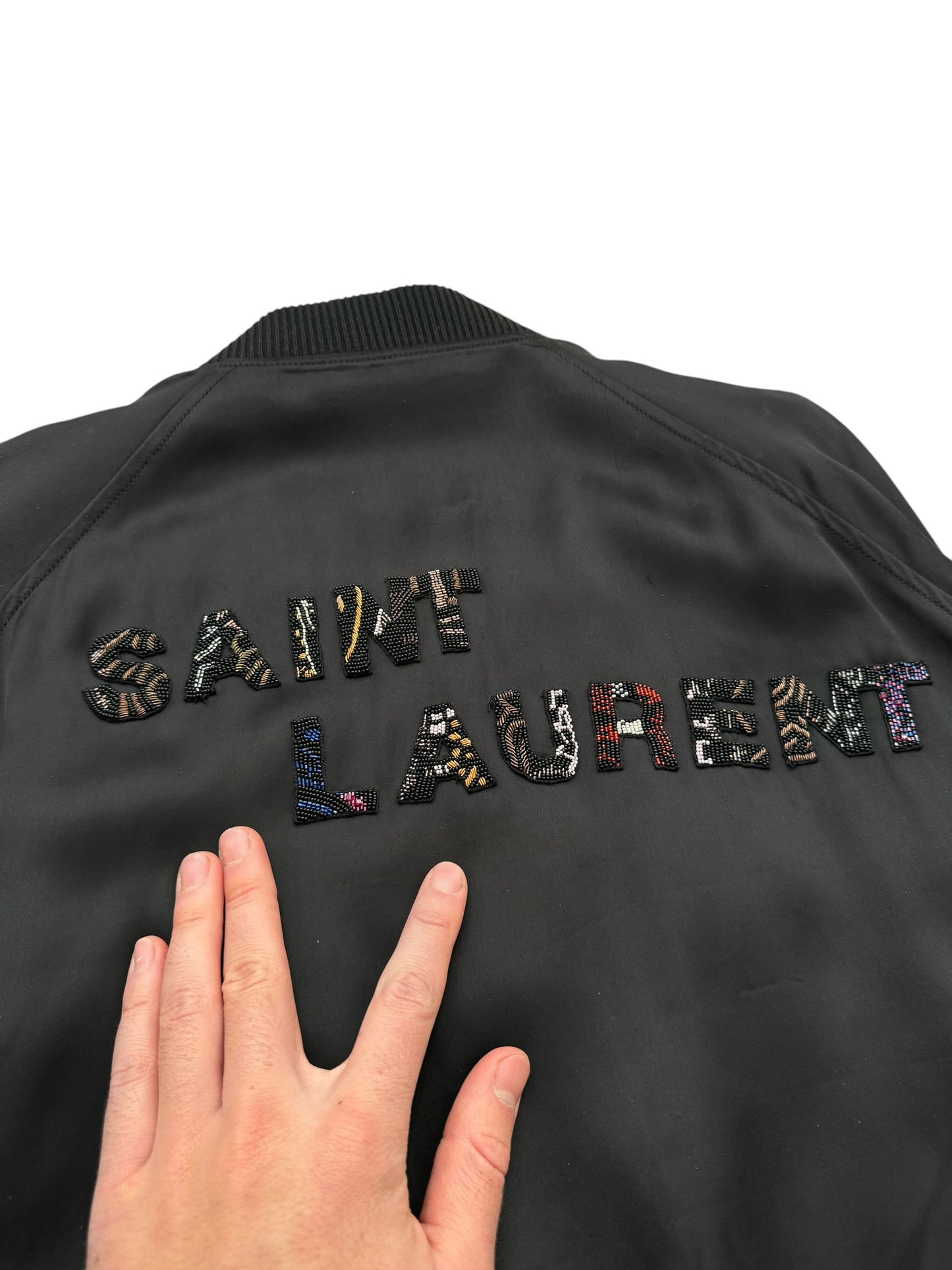 2018 Beaded Logo Satin Teddy Varsity