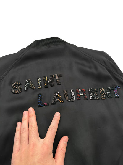 2018 Beaded Logo Satin Teddy Varsity