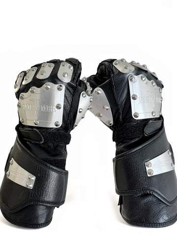 HAMMER Studded Spike Armor Leather Glove Gauntlet