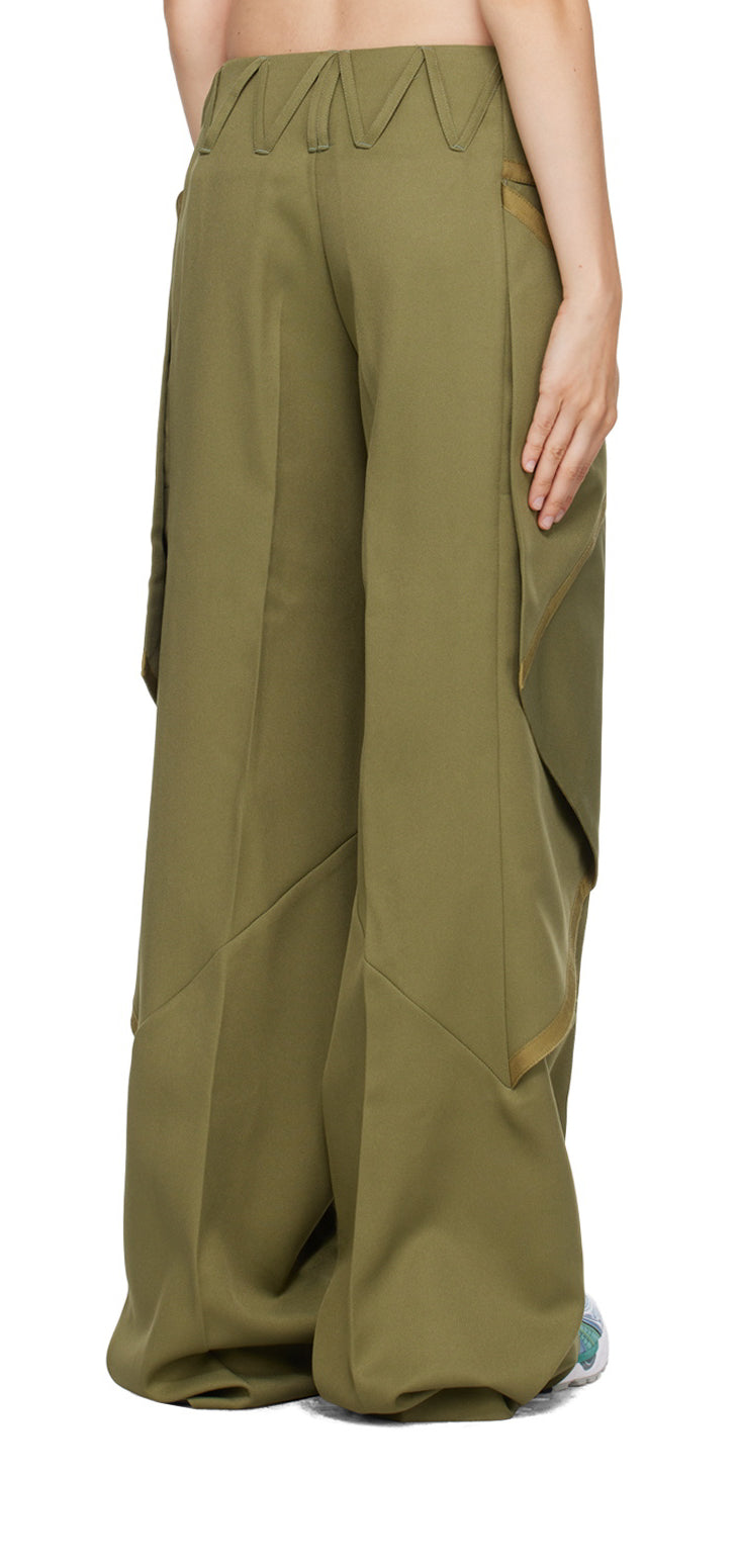 Green Waterfall Baggy Trouser