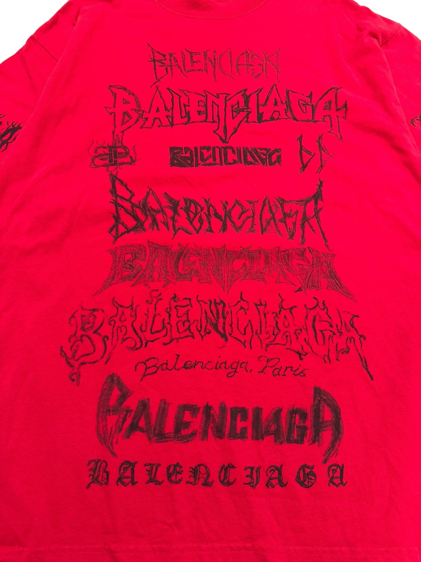 DIY Metal Goth Logo Red Shirt