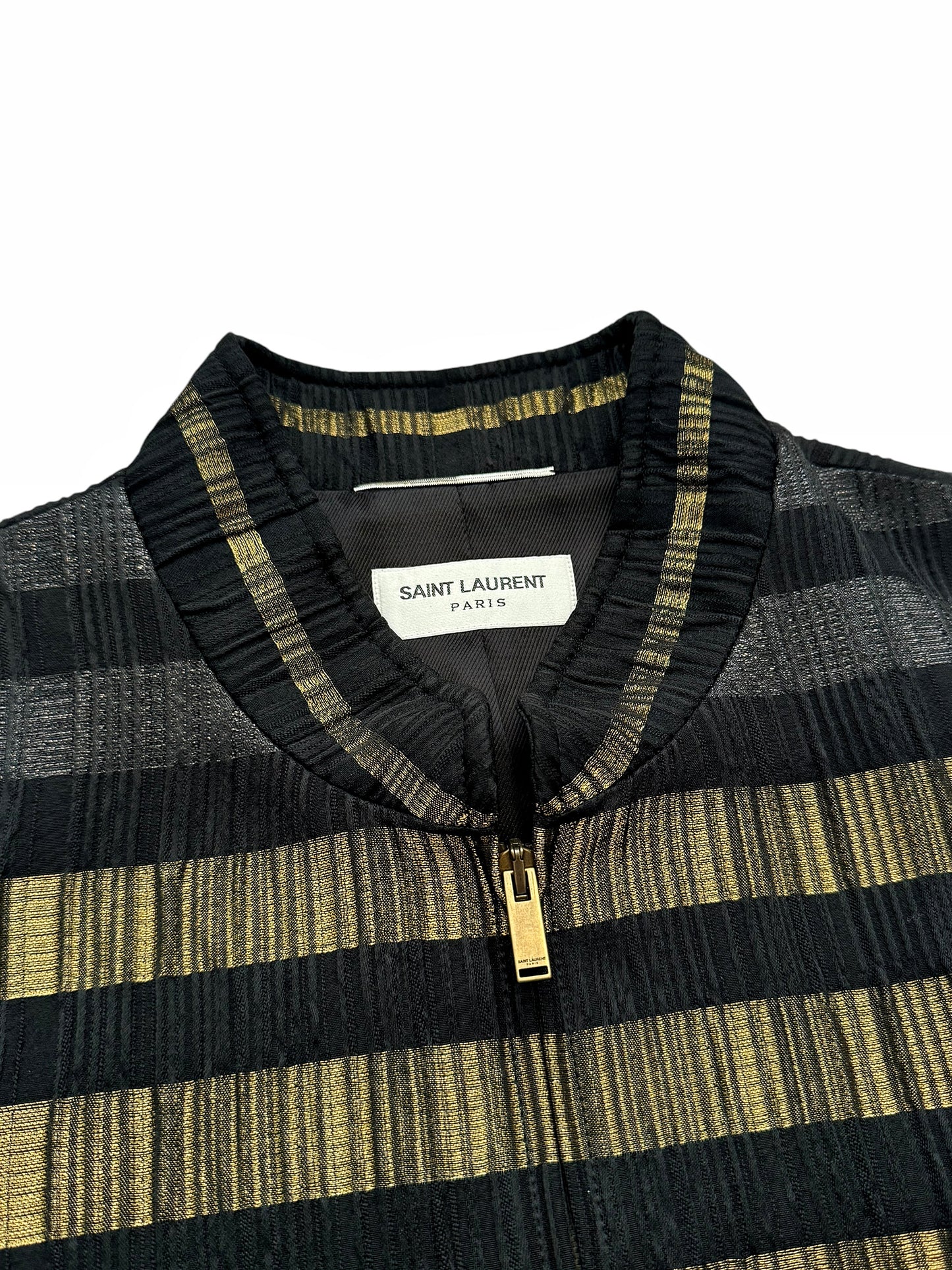 2019 Gold Metallic Stripe Teddy Varsity