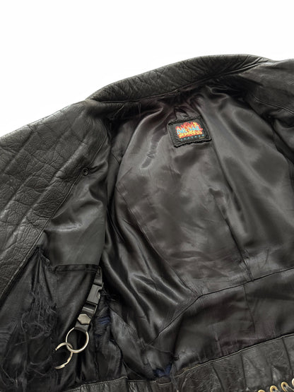 1980’s Custom Order Brass & Stingray Armored Leather Jacket