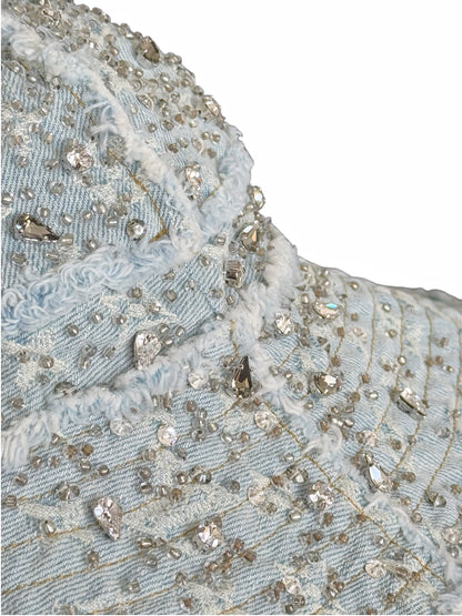 1/1 Crystal Rain Monogram Denim