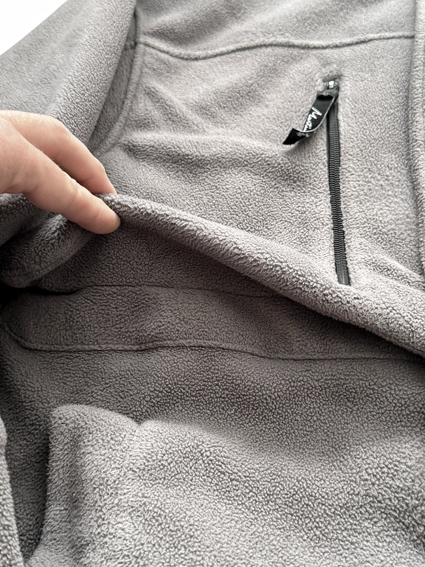 Grey Oversized Boxy Fleece Parka