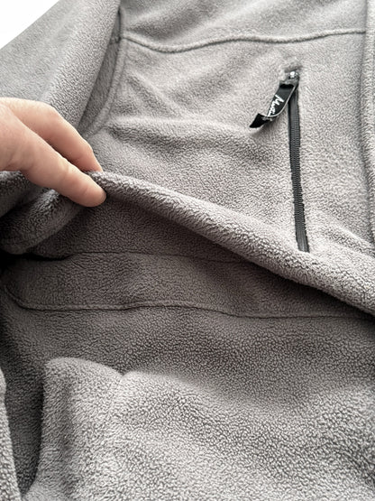 Grey Oversized Boxy Fleece Parka
