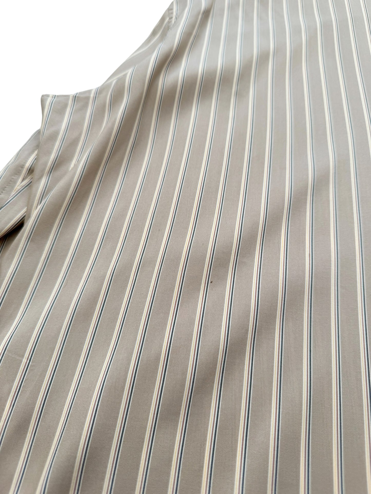 SS20 Silk Beige Stripe Shirt