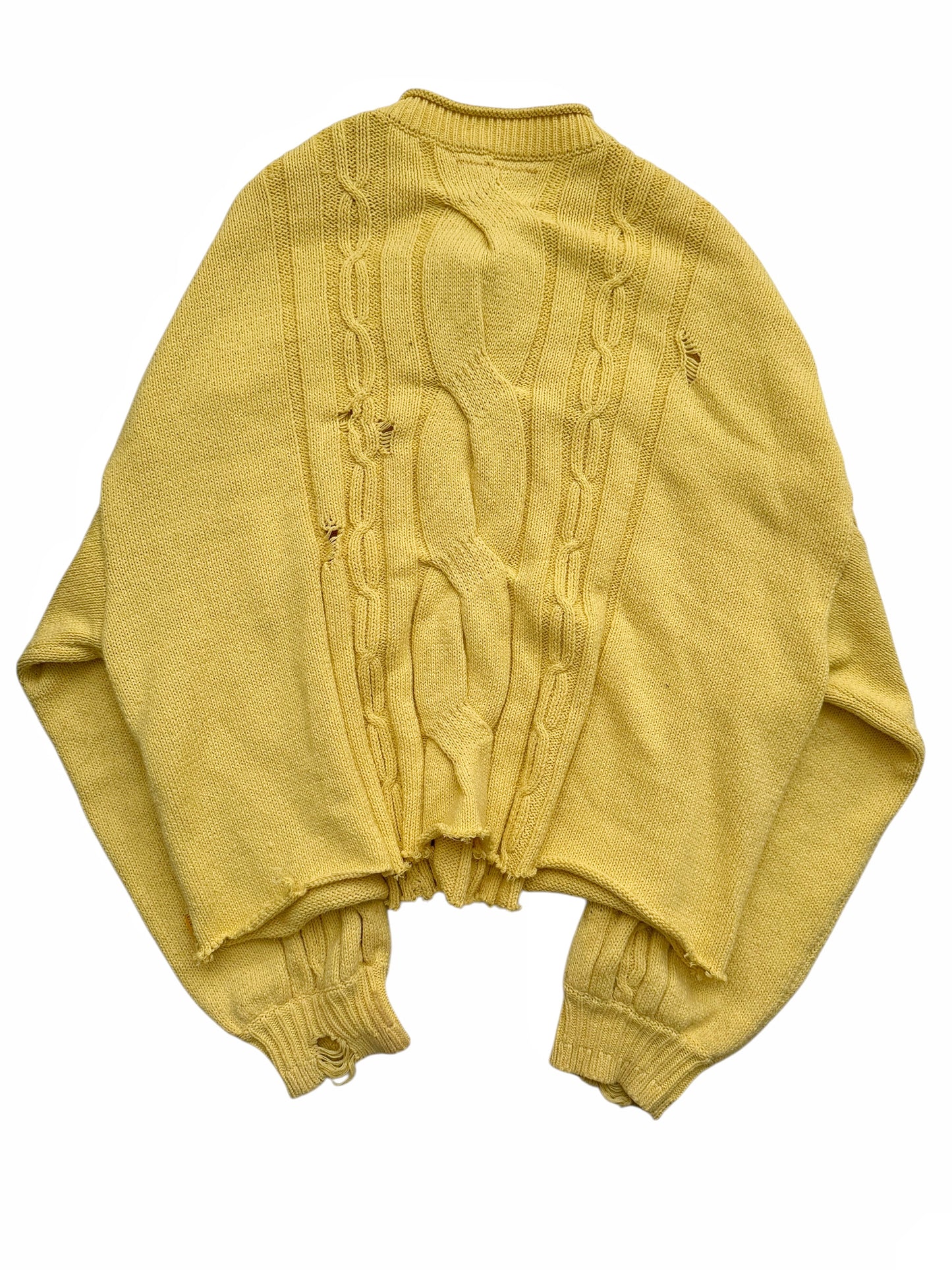 Distressed Cable Knit