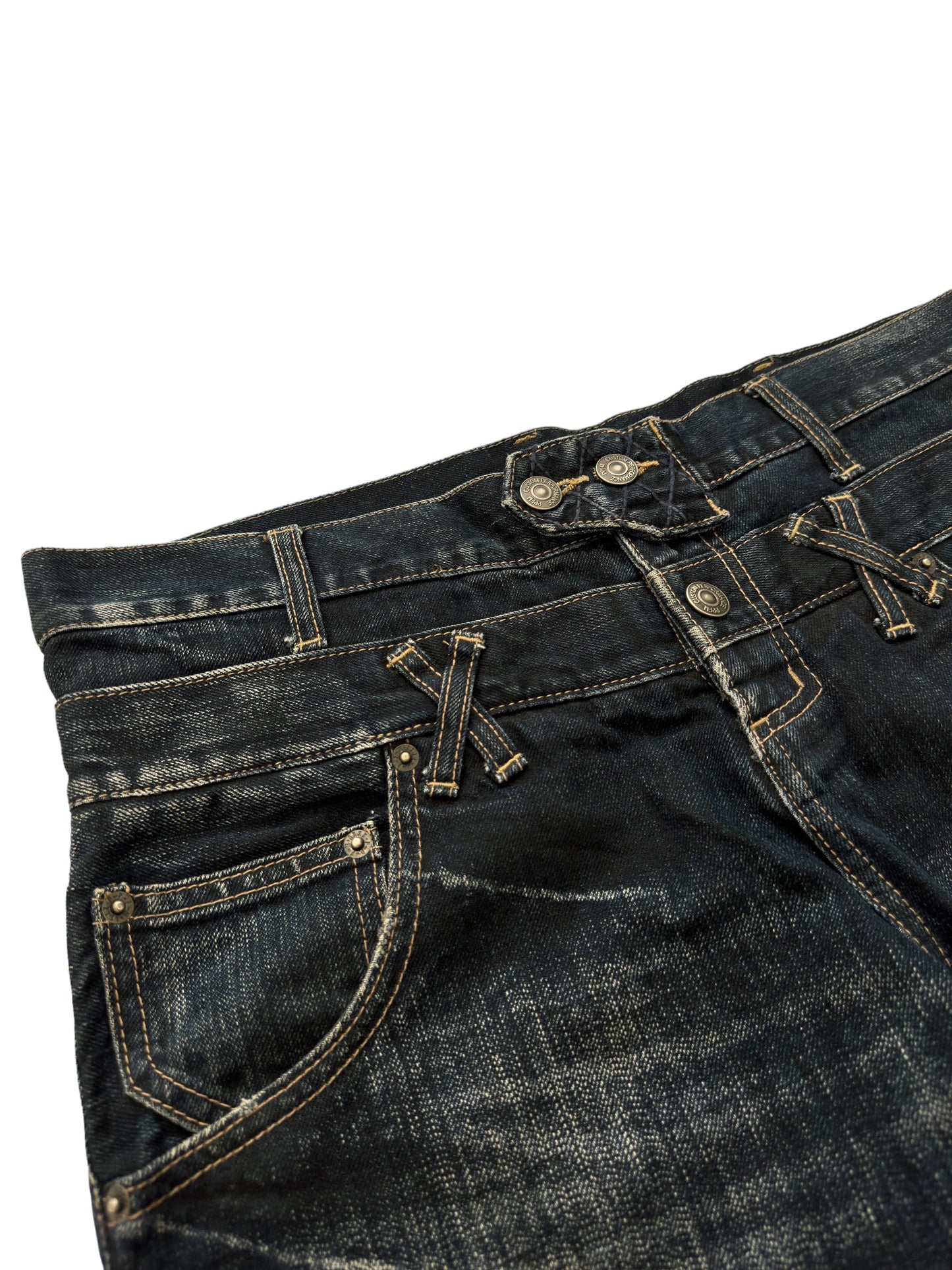 Double Waist Dark Indigo Denim