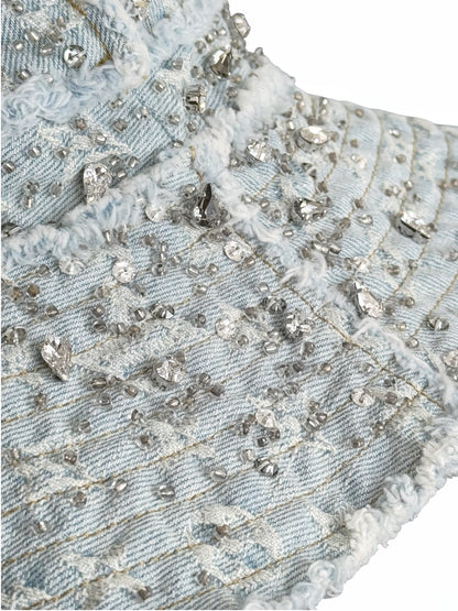 1/1 Crystal Rain Monogram Denim