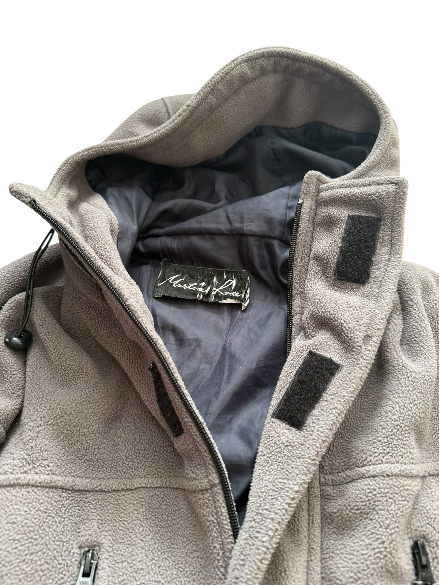 Grey Oversized Boxy Fleece Parka