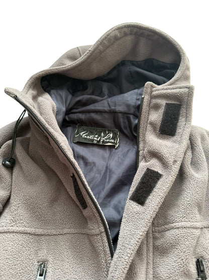 Grey Oversized Boxy Fleece Parka