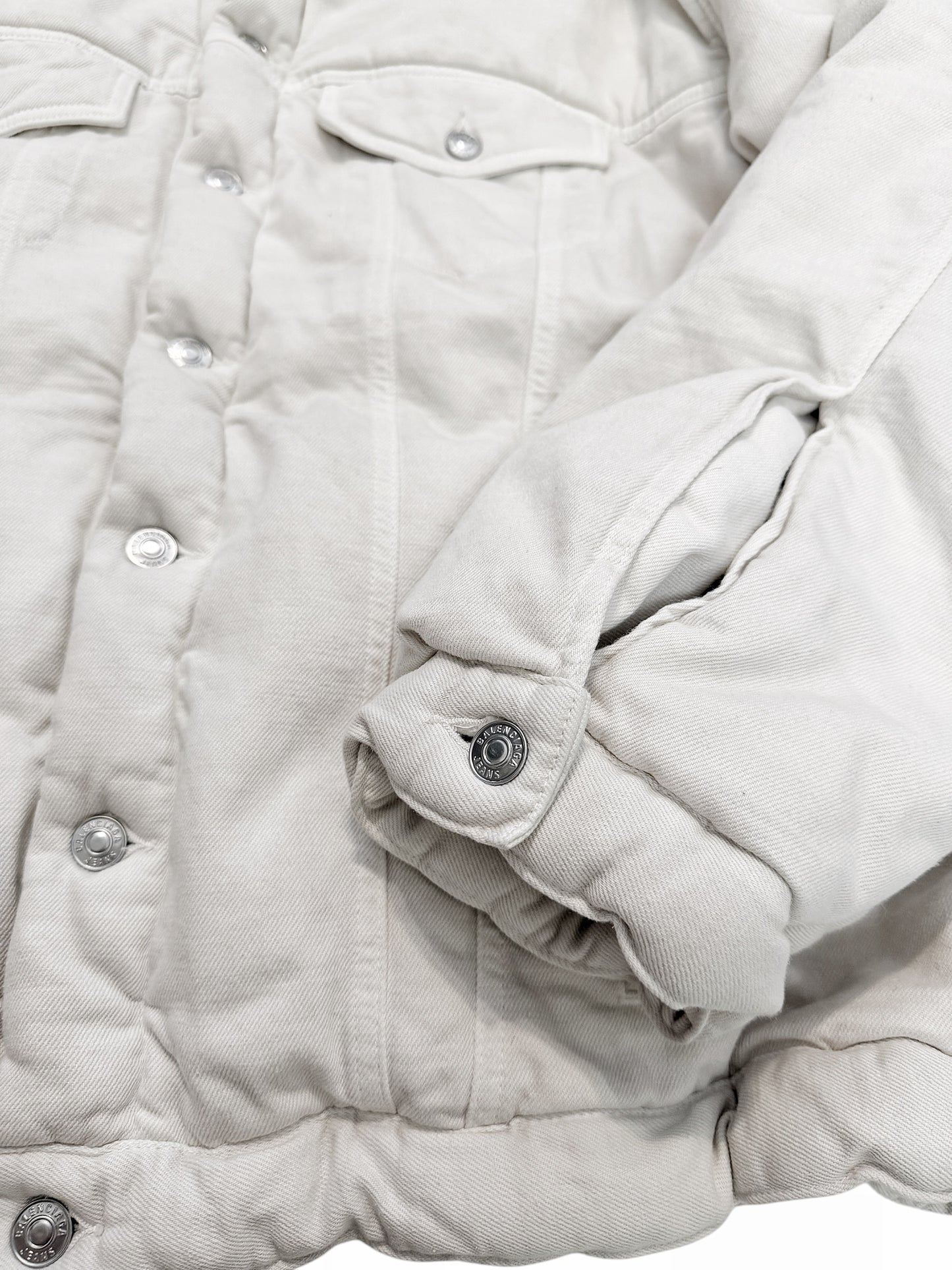 2023 Puffer White Denim Jean Jacket