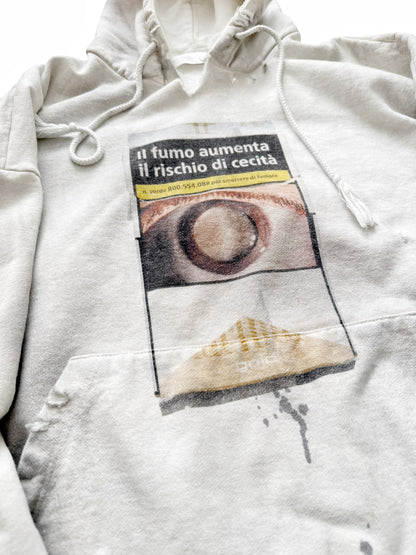 Italian Cigarette Blindness Distressed Hoodie